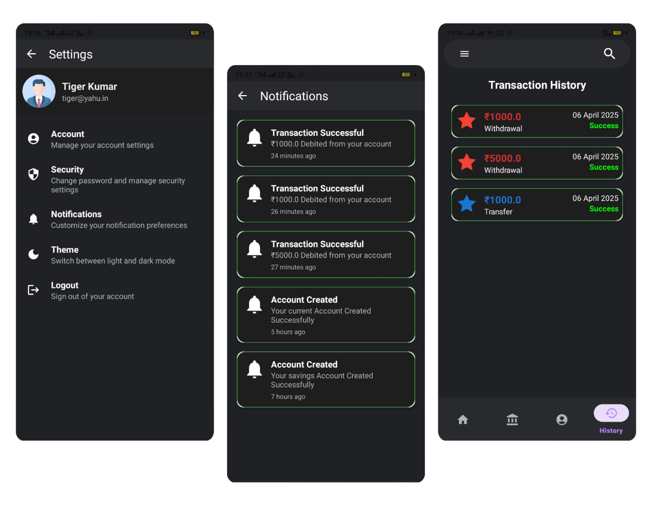 Banking App Screenshot
