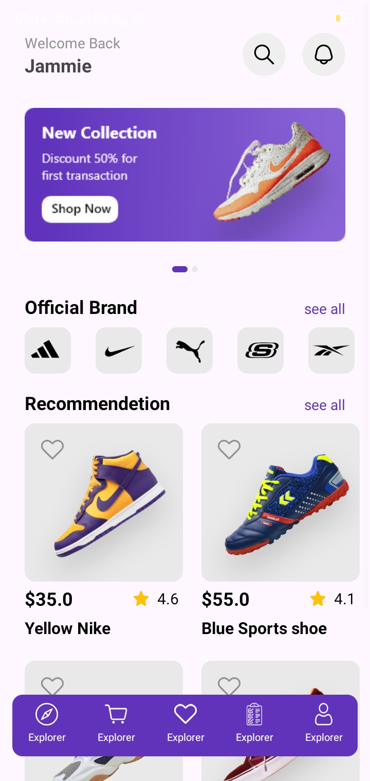 Footwear App Screenshot 1