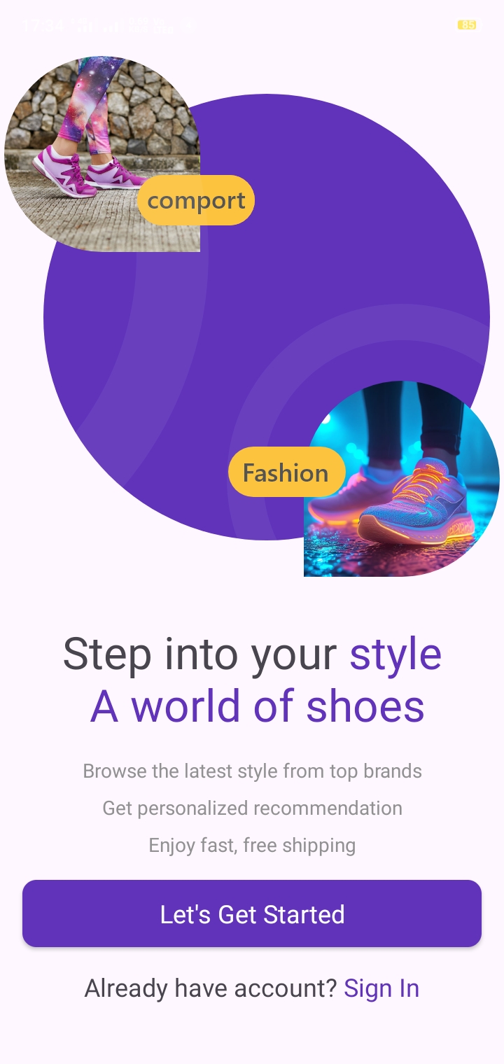 Footwear App Screenshot 2